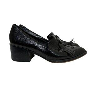 Rebecca Minkoff Edie Patent Leather Block Heel Loafers Sz 7 Witchy Retro